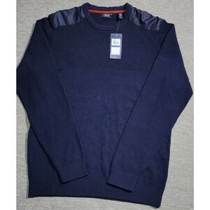 IZOD Navy Crewneck Sweater Knit Long Sleeve XL Tall NWT‎